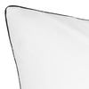 Hotel Deluxe European Pillowcase White and Black