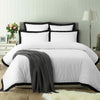 Hotel Deluxe Tailored Quilt Cover Set Range White and Black