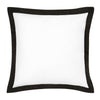 Hotel Deluxe European Tailored Pillowcase Pair White and Black