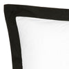 Hotel Deluxe European Tailored Pillowcase Pair White and Black