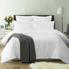 Hotel Deluxe Tailored Quilt Cover Set Range White