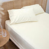 Bamboo Eco 400THC Cotton Mega Fitted Sheet Range Ivory