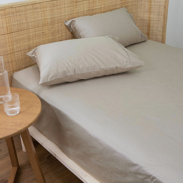 Bamboo Eco 400THC Cotton Mega Fitted Sheet Range Stone