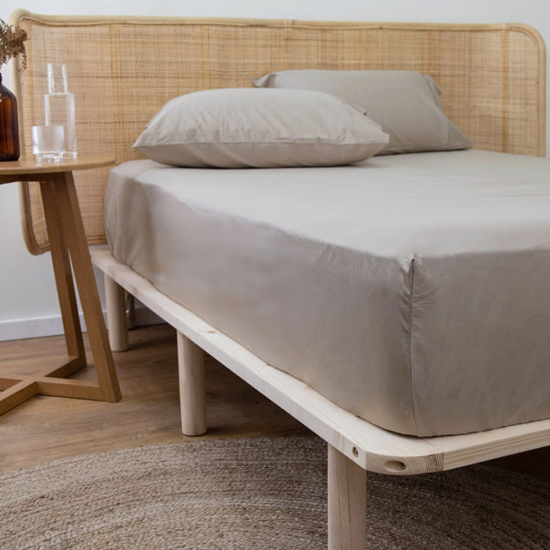 Bamboo Eco 400THC Cotton Mega Fitted Sheet Range Stone