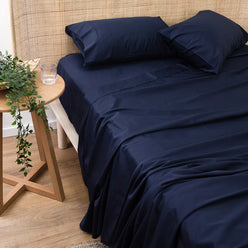 Bamboo Eco 400THC Cotton Mega Sheet Set Range Navy