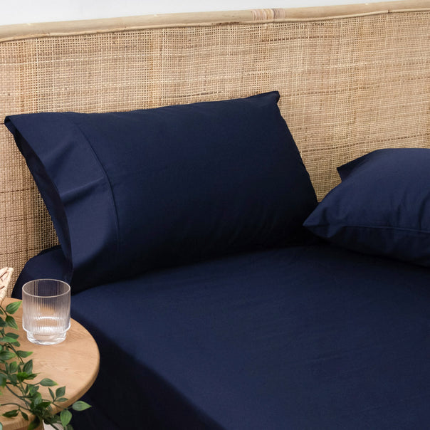 Bamboo Eco 400THC Standard Pillowcase Pair Navy