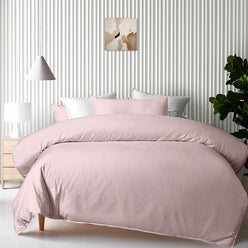Bamboo Eco 400THC Cotton Quilt Cover Set Range Blush