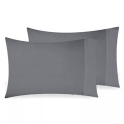 Bamboo Eco 400THC Cotton Standard Pillowcase Pair Charcoal