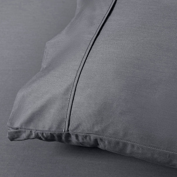 Bamboo Eco 400THC Cotton Standard Pillowcase Pair Charcoal