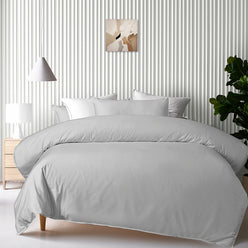 Bamboo Eco 400THC Cotton Quilt Cover Set Range Grey