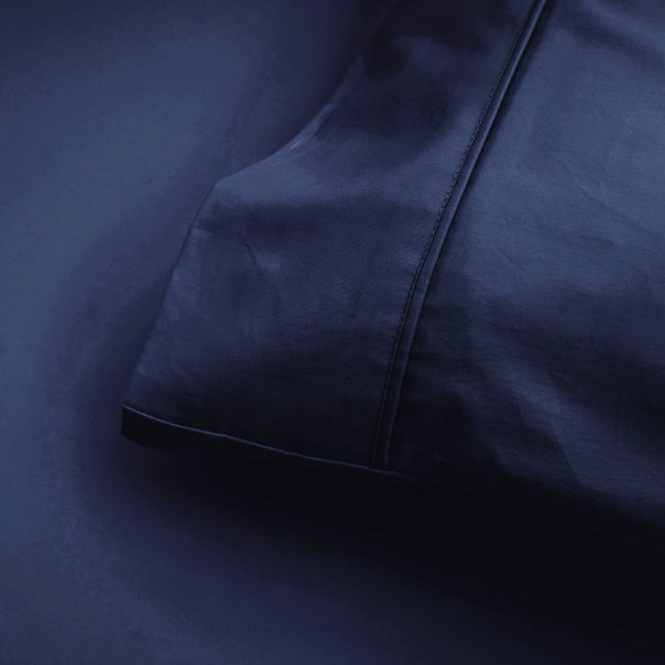 Bamboo Eco 400THC Cotton Standard Pillowcase Pair Navy