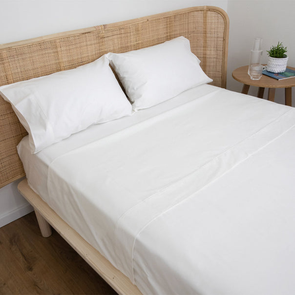Heavy Hotel Grade 185GSM Cotton Mega Sheet Set Range White