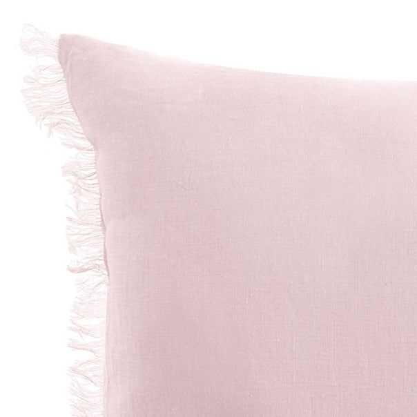 Stonewashed French Linen 35x55cm Cushion Blush