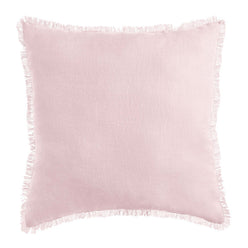 Stonewashed French Linen 55x55cm Cushion Blush