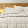 Stonewashed French Linen Coverlet Set Range Natural