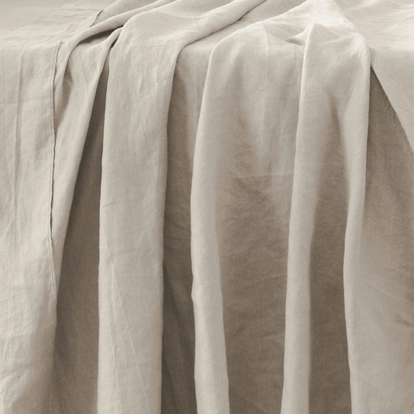 Stonewashed French Linen Mega Sheet Set Range Natural