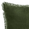 Stonewashed French Linen 55x55cm Cushion Olive