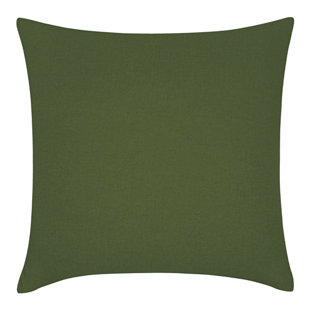 Stonewashed French Linen European Pillowcase Olive