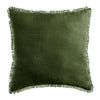 Stonewashed French Linen 55x55cm Cushion Olive
