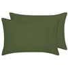 Stonewashed French Linen Standard Pillowcase Pair Olive