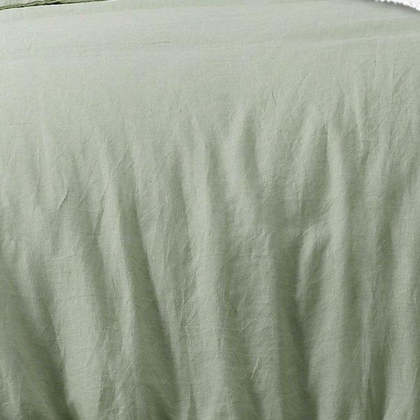 Stonewashed French Linen Quilt Cover Set Range Pistachio