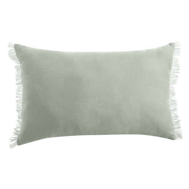 Stonewashed French Linen 35x55cm Cushion Sage