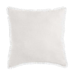 Stonewashed French Linen 55x55cm Cushion White