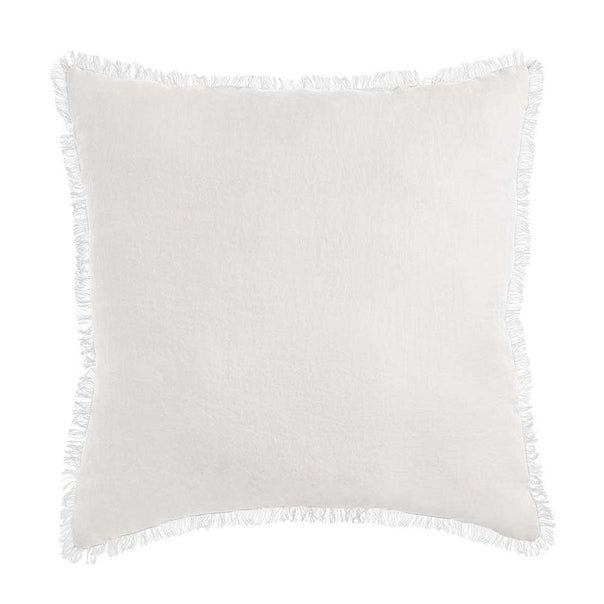 Stonewashed French Linen 55x55cm Cushion White