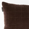 Luxury Velvet Quilted 40x60cm Filled Cushion Chocolate