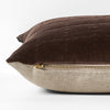 Luxury Velvet Quilted 40x60cm Filled Cushion Chocolate
