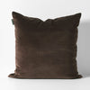 Luxury Velvet 50x50cm Filled Cushion Chocolate