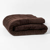 Luxury Velvet 135x180cm Throw Rug Chocolate