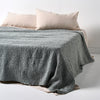 Waffle Bed Throw Dusty Blue