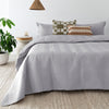 Herringbone Embossed Coverlet Set Range Silver