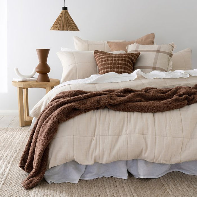 Bambury Stanton Quilt Cover Set Range Natural