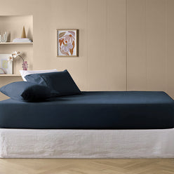 Drift Stonewashed Cotton Mega Fitted Combo Set Range Denim Navy