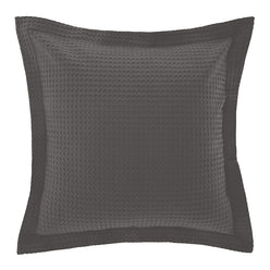 Haven Cotton Waffle European Pillowcase Charcoal Grey