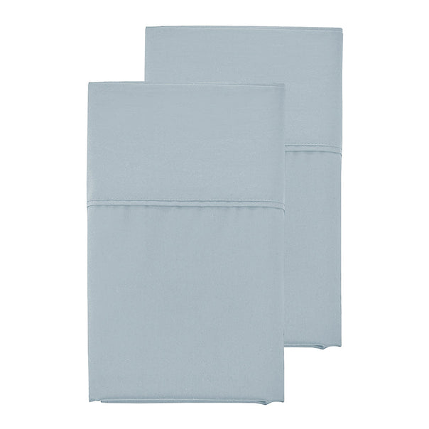 Oxford 300TC Crisp Cotton Percale Fitted Combo Set Range Breeze Blue