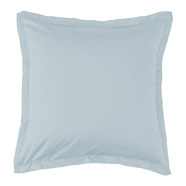 Oxford 300TC Crisp Cotton Percale Tailored European Pillowcase Breeze Blue