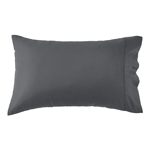 Oxford 300TC Crisp Cotton Percale Fitted Combo Set Range Charcoal Grey