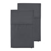 Oxford 300TC Crisp Cotton Percale Fitted Combo Set Range Charcoal Grey