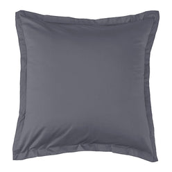 Oxford 300TC Crisp Cotton Percale Tailored European Pillowcase Charcoal Grey