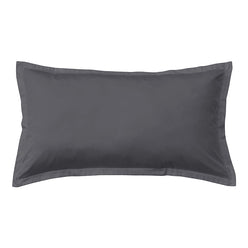 Oxford 300TC Crisp Cotton Percale Tailored King Pillowcase Charcoal Grey