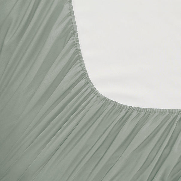 Oxford 300TC Crisp Cotton Percale Fitted Combo Set Range Leafy Sage