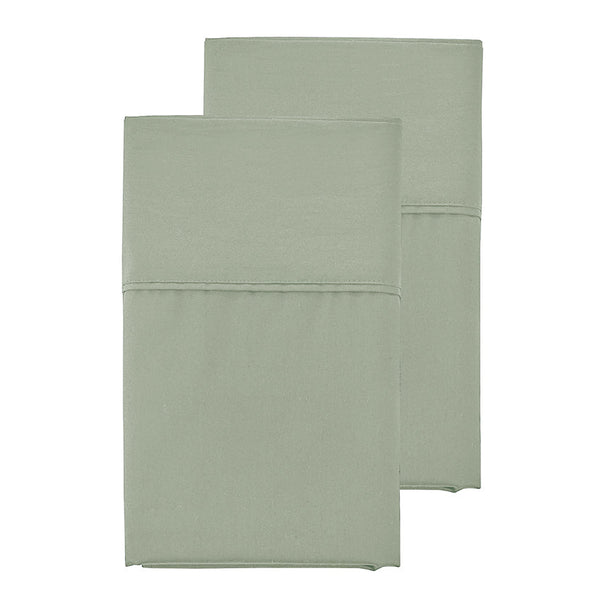 Oxford 300TC Crisp Cotton Percale Fitted Combo Set Range Leafy Sage