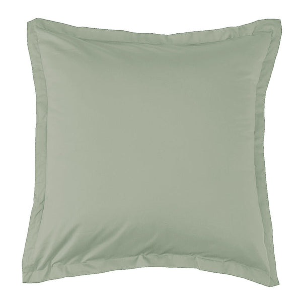 Oxford 300TC Crisp Cotton Percale Tailored European Pillowcase Leafy Sage