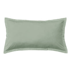 Oxford 300TC Crisp Cotton Percale Tailored King Pillowcase Leafy Sage