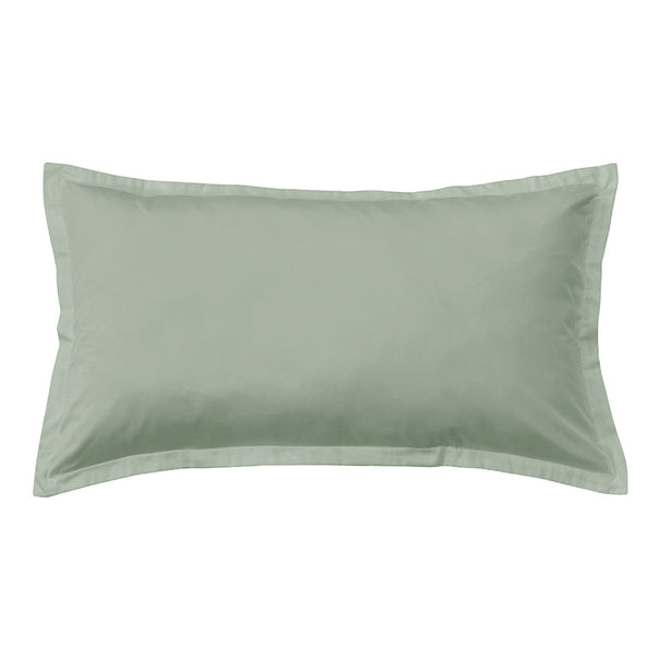 Oxford 300TC Crisp Cotton Percale Tailored King Pillowcase Leafy Sage