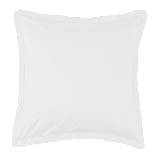 Oxford 300TC Crisp Cotton Percale Tailored European Pillowcase Pure White