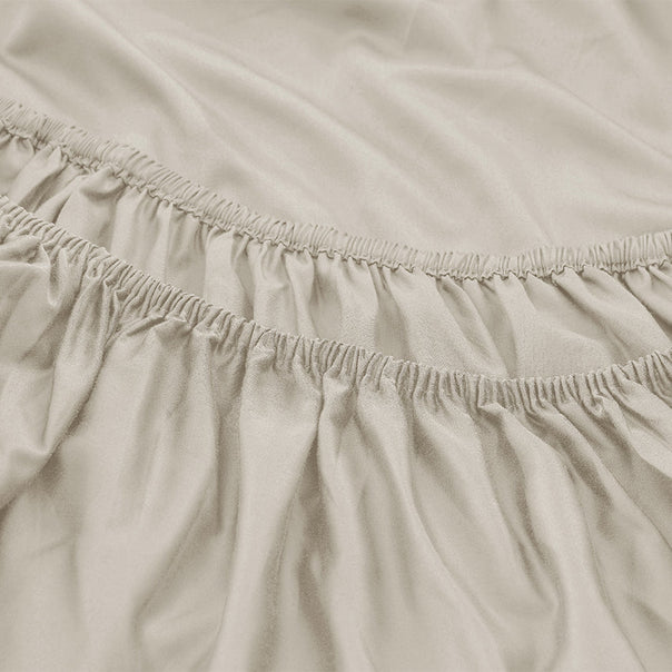 Oxford 300TC Crisp Cotton Percale Fitted Combo Set Range Sandstone